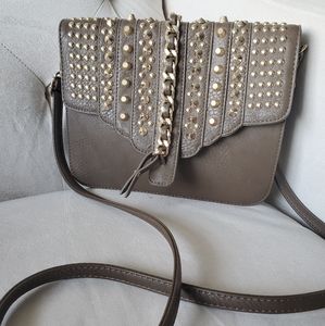 Taupe Studded Crossbody